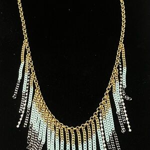 Juicy Couture Turquoise Gold and Black Dangle Necklace